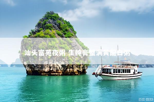 汕头富苑夜粥 生腌膏蟹满黄配白粥